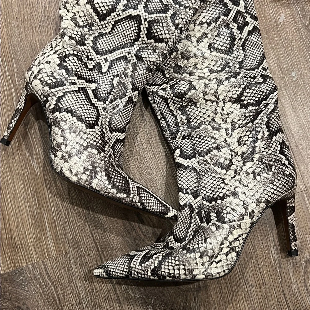 Zara snake print boots Size 7.5 - Picture 4 of 12